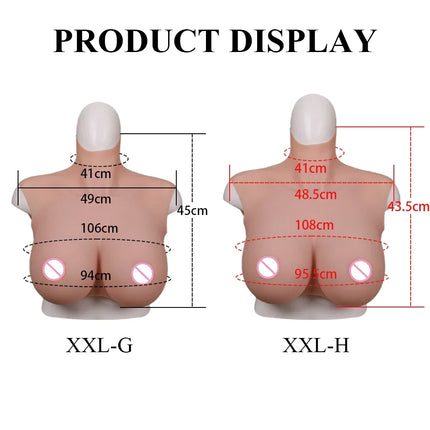 Drag Queen A - H Cup Silicone Breasts Forms Cosplay Fake Boobs Bodysuit Crossdressing Silicone Breast Plate Crossdresser Chest
