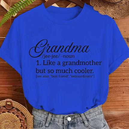 Grandma Code Print Female T-Shirts Clothing Fashion Personalized Mom Birthday Gifts Graphic Shirt Summer Harajuku Women T-Shirt