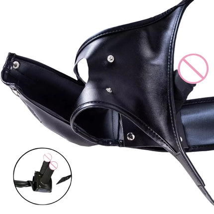 Optional Silicone Dildo Bondage Accessories Kit with No Vibration Vaginal Anal Plug Harness Panties for Couple Intimate Sex Toy