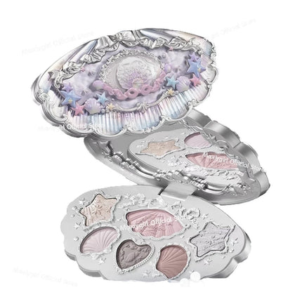 Flower Know Shell Pearl Collection Eyeshadow Palette Eye Glitter Make Up Palette Long Lasting 6 Color Eye Shadow Cosmetics