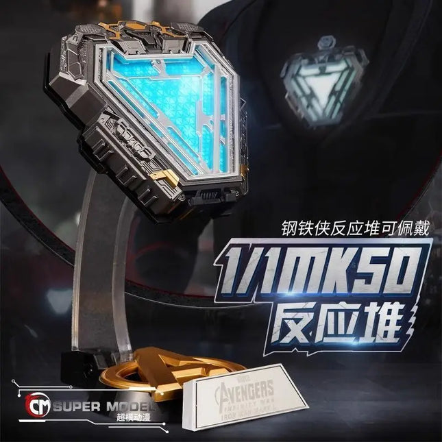 The Avengers  Hobby Iron Man Reactor MK50 Cartoon Wearable Chest Light Birthday Gift
