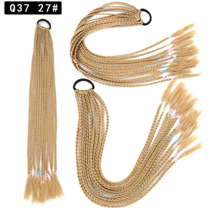 Wholesale European And American Dirty Braids Ponytail For Women Colorful Chemical Fiber Ethnic Style Rubber Band Small Braids