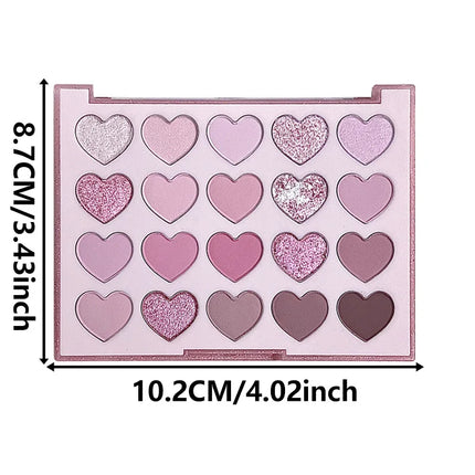 Sweetheart 20-color Eyeshadow palette,Matte Brown,Pearlescent, Shiny,Energetic and Versatile New Style,Creating a Stylish Makeup