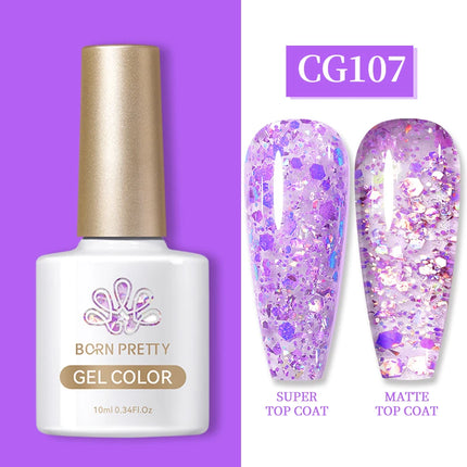 BORN PRETTY 10ml Gel Nail Polish Gel 130 Colors Semi Permanent Solid Nail Gel Varnish Soak Off UV Gel for Base Top Coat