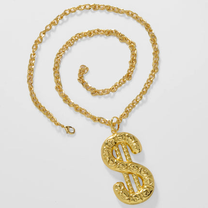 1 Women's Fashion Pendant Necklace Hot Selling Hip Hop Punk Dollar Symbol Pendant Necklace Versatile Classic Jewelry Gift