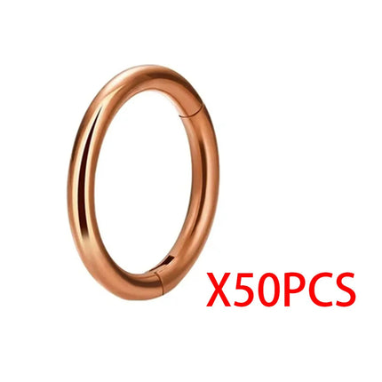 1/10 /50Pcs G23 Titanium Nose Ring Hoop Earring For Women Piercing Jewelry Lip Ear Ring Hoop Mixed Color Body Clips Hing