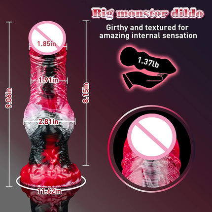 9" Realistic Dildo Silicone Wolf Dildo Big Knot Anal Dildo Giant Strong Suction Cup Anal Plug G Spot Dragon Dildo Adult Sex Toy
