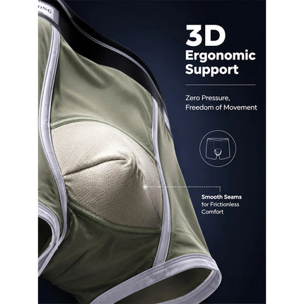 1/3PCS Smooth Cool Ice Silk Men's Panties Fashion Solid Knit Breathable Mesh Crotch Boxers Hombre High Elastic Men's Underwear