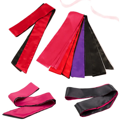 Adult Silk Eye Mask Multi-Color High-Quality with Ribbon Tie Women's Eye Cover Accessory for Couples Role Play