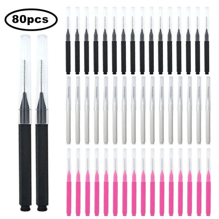 Mini Eyebrow Brush Set - 80/100PCS Disposable Bendable Brow Lifting Brush Micro Eyelash Applicators for Grooming Tools