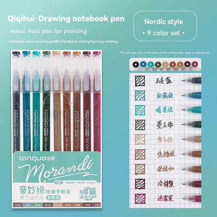 Languo 27-207 Colors Of One Set Drawing Handbook Pens Student DIY Graffiti Multi-Color Gel Pen Writing Marker Stationery