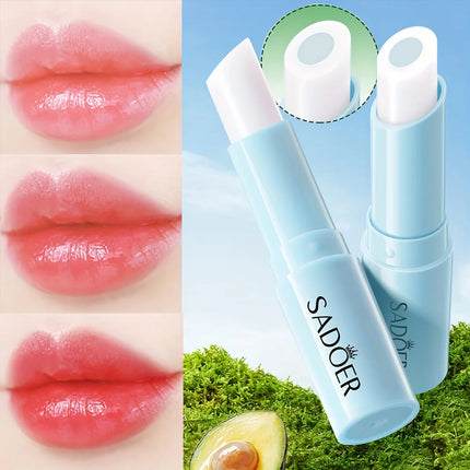 Avocado-Filled Temperature-Changing Moisturizing Lip Balm, Hydrating and Moisturizing Temperature-Changing Color Lip Balm 2.5g