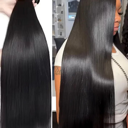 30 40 Inch Bone Straight Human Hair Bundle Natural Brazilian Raw Remy Virgin Human Hair 3/4 Pieces Human Hair Extensions