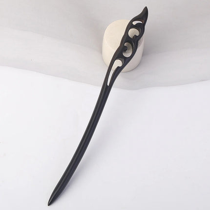Ebony Wood Hairpins Handmade Purple Sandalwood Hair Stick for Women Fine Pattern Vintage Chinese Hair Pin Accessories