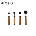 4Pcs Black S