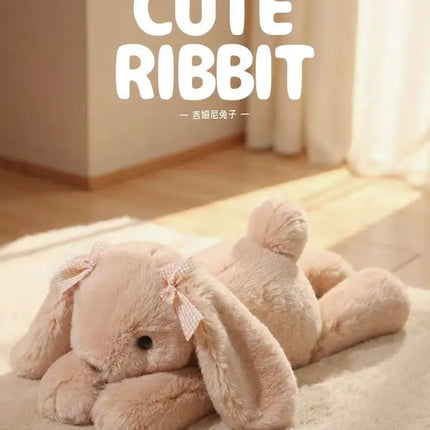 35cm New Simulated Shy Rabbit Doll Stuffed Plush Toy Cartoon Anime Cute Pillow Pillow Pillow Children's Birthday Gift Fun Doll