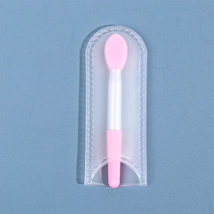 1PCS Small Makeup Brushes Lipstick Applicator Brushes With Anti-lost Cover For Lip Care Makeup Use Silicone Lip Brush