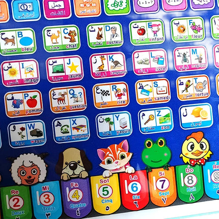 New French & English Learning Toys for Toddlers Kids Interactive Learning Tablet Childrens Learning Pad Education Toy for Babies