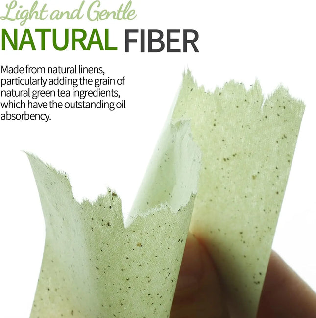 Green Tea Blotting Paper Oil Absorbing Sheets for Oily Skin Oil Control Face Makeup Blotting Paper Natural for Oily Skin Care
