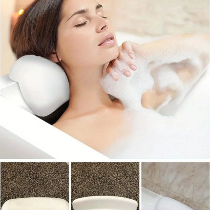 Non-slip Bathtub Headrest Cushion SPA Bath Pillow Soft Waterproof Bath Pillows with Suction Cups Easy To Clean for Bathroom