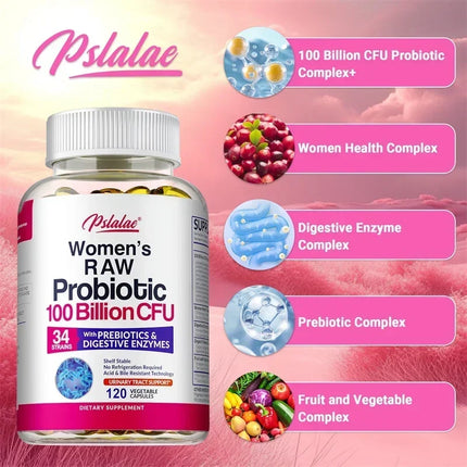 Raw Probiotics for Women - For Gut Health, Bloating Relief, Probiotics Nourish Digestion, Digestive Health