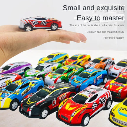 12pcs Alloy Racing Cars Model Toy Children Mini Iron Sheet Car Set Rebound Car Metal Alloy Cars Toys for Kids Boys Birthday Gift