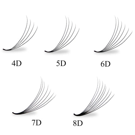 AGUUD XL Mega Tray Thin Pointy Base Narrow Premade Fans Eyelash Extension Korea Silk Russian Volume Lash Premade Narrow Fan