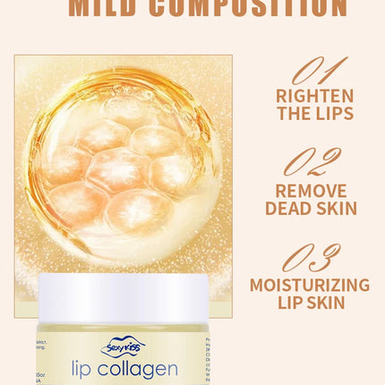 Hyaluronic acid collagen Sleep lip mask 20g deep hydration lasting moisturizing exfoliation day and night can be given as a gift