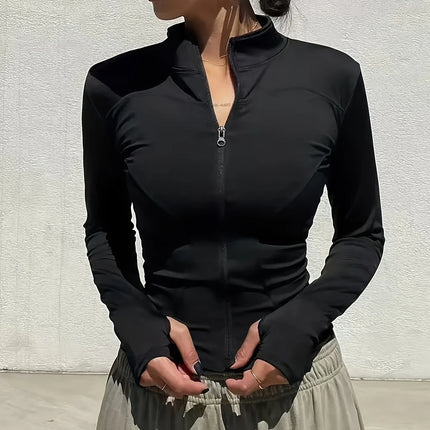 2025 Fall Pilates Quick-Dry Athletic Jacket for Women - Ideal for Gym Workouts & Outdoor Running