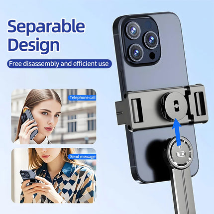 Foldable Selfie Stick Doule LED Fill Light with Wireless Bluetooth Remote Desktop Tripod Stand For iOS Android Smartphone Holder
