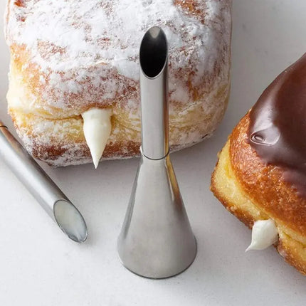 4Pcs Puff Pastry Piping Nozzle Set, Stainless Steel Decorating Tips for Cake Cupcake Cookie Cream Icing, Baking Tools for  Baker