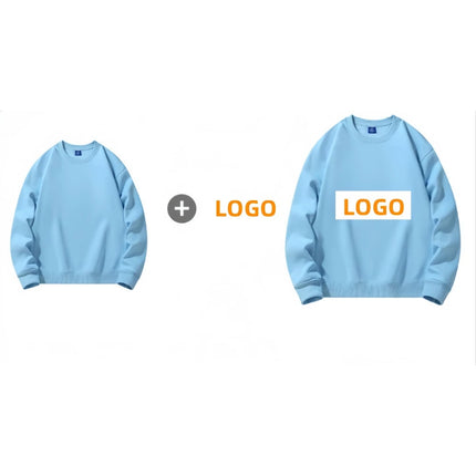 Men's and women's velvet crew neck sweater jumper casual wear cotton custom embroidery logo clothing design