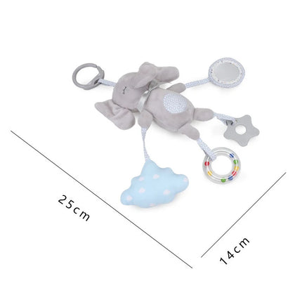 Soft Elephant Plush Bell Rattles Animal Handbells Rattles Plush Infant Baby Development Handle Toys Baby Toy For Newborn Gifts