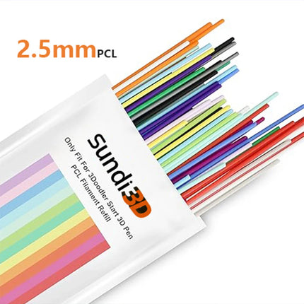 300PCS 3D Pen Filament Refills 3D Print Filament 2.5mm 15CM Long 3D Pen Accessories 3D Drawing Pen Refill Filament Bundle