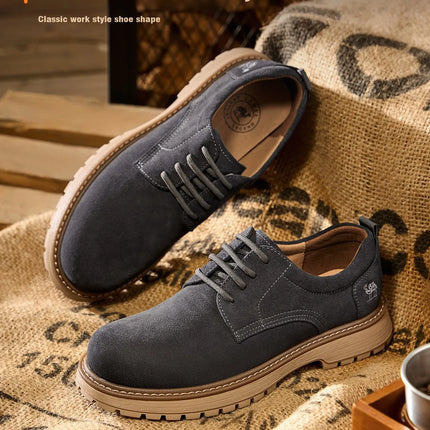 Golden Camel Men's Shoes 2026 New Business Casual Soft-Soled Leather Shoes High-Quality Non-slip Velvet Warm Work Shoe