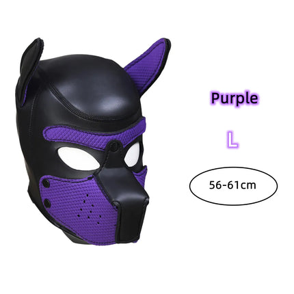 Exotic Accessory of XL New Increase Large Size Puppy Cosplay Neoprene Fetish Hood Mask for Couples Dog Role Play Erotic Costume