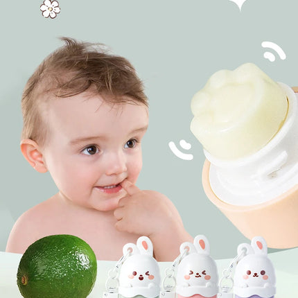 Fruity Children Baby Lip Balm Moisturizer Nutritious Anti Dry Cracking Lip Mask Cute Cartoon Bunny Kids Autumn Winter Lip Care