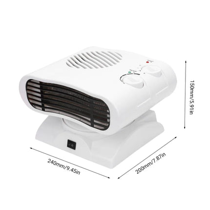 Portable Space Heater Cooler 2000W Auto Oscillating Desk Fan For Home Bedroom Living Room Office