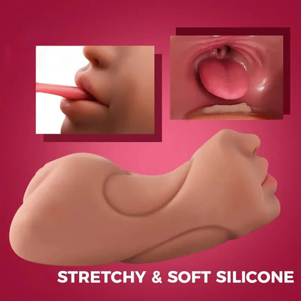 3D Flesh The Light Male Masturbation Artificial Vagina Ass mouth Silicone 3 In 1 Adult Sex Toy Sex Doll For Man Pocket Pussy Ass