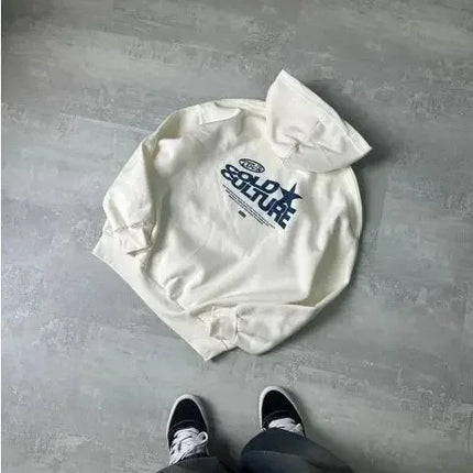 2025 New Classic Casual Fall School Start Harajuku Hip Gothic Letter Pattern 2D Print Loose Hooded Sweatshirt for Men and Women
