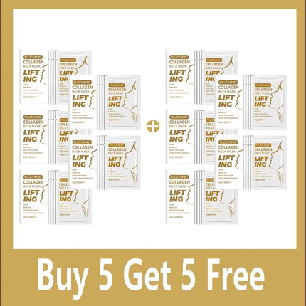 Overnight Collagen Neck Mask Anti Wrinkle 4Pcs/Box Moisturizing Lift Firming Neck Mask Hyaluronic Acid for All Skin Types
