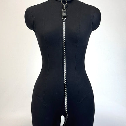 Women's Body Belly Band Neck Drawstring Collar Collar and Leash Set for Women Fetish Couple Game Role Play Props AccessorieSs