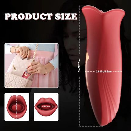 Portable Breast Sucking Massager with Lick Suction Clitoris Bite Vibrator Women Pleasure Sexual Toy for Female Sexual Wellbeing