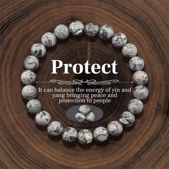 Women Natural Stone Bracelet Amethyst Quartz Tiger Eye Crystal Beads Bangles Men Health Wealth Lucky Reiki Healling Jewelry Gift