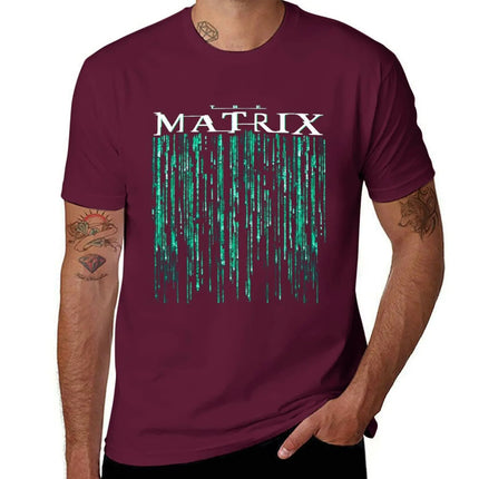 The Matrix Movie Code Logo T-Shirt heavyweights summer clothes summer tops funnys mens graphic t-shirts pack