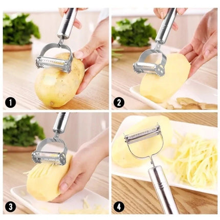 1PC Stainless Steel Flat Edge Peeler Potato Peeler Slicer Knife Watermelon/Melon Grater Kitchen Multi-Purpose Tool