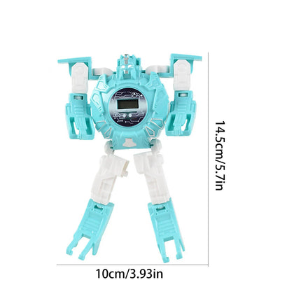 Funny and creative watch transformation robot electronic watch, cartoon children's cool watch surprise toy