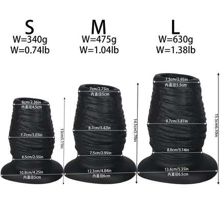 Huge Silicone Hollow Anal Plug Silicone Big Butt Plug Anal Speculum Fisting Ass Plug Anus Enema Flushing Sex Toys For Women Men