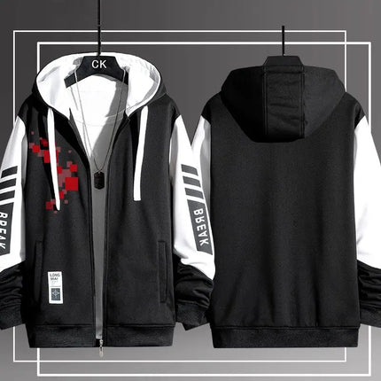 Game Danganronpa Print Hoodies for Men Casual Zip Up Hoodie Men's Sweatshirt Autumn Coat Men's Clothes Daily Clothing