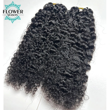 Burmese Curly  Crochet Human Hair Extensions Knotless Pre-Separated Feather Crochet Hair Reusable 240g Enough Full Head